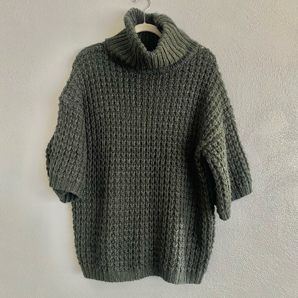 Anthropologie Tracy Reese Size Sweater Medium Wool Alpaca Chunky Turtleneck Knit - Picture 1 of 7